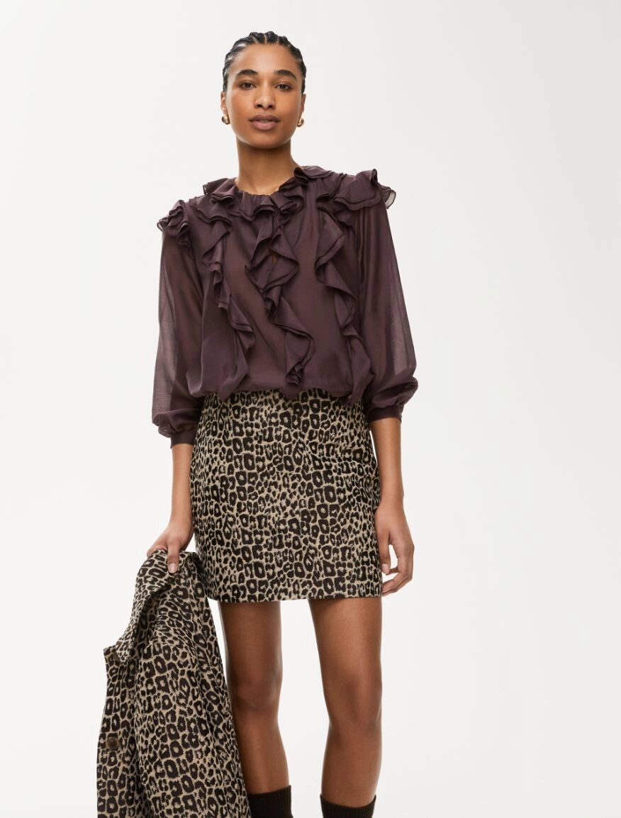 iBLUES SILK-BLEND BLOUSE