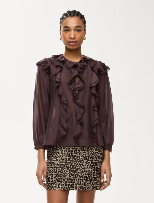 iBLUES SILK-BLEND BLOUSE