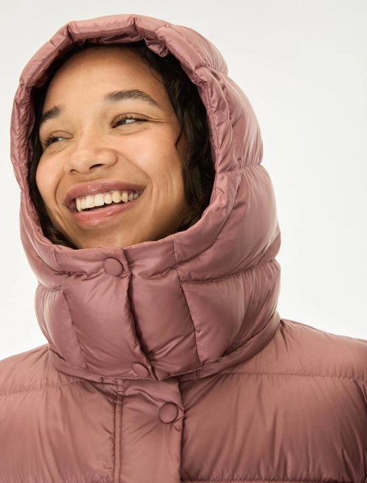 iBlues Cocoon Puffer Jacket Mauve