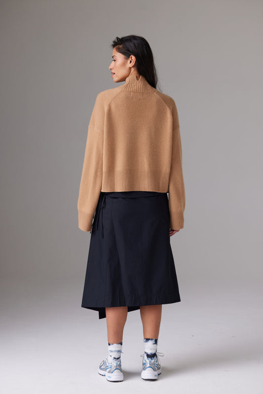 COLORUSH CHUNKY CARMEN FUNNEL NECK