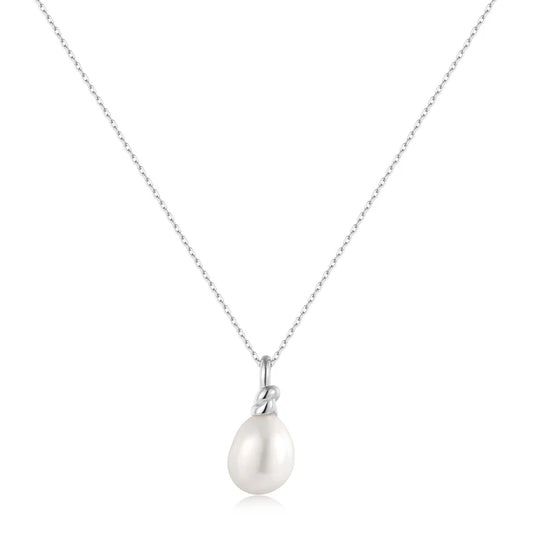 ANIA HAIE SILVER FRESHWATER PEARL PENDANT NECKLACE