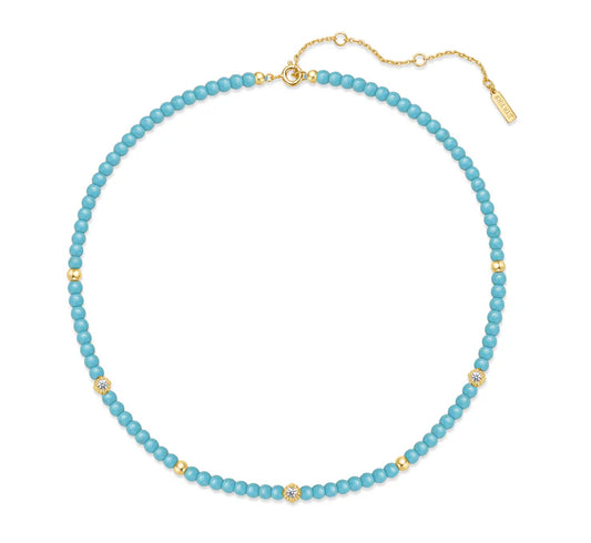 ANIA HAIE GOLD LAB CREATED TURQUOISE NECKLACE