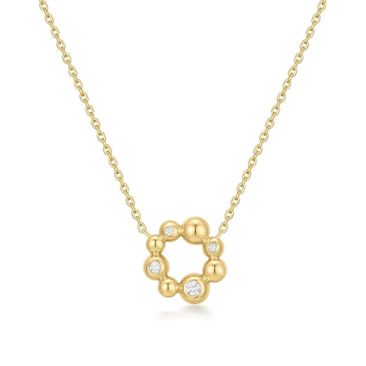 ANIA HAIE AYSMMETRIC BEADED CIRCLE NECKLACE
