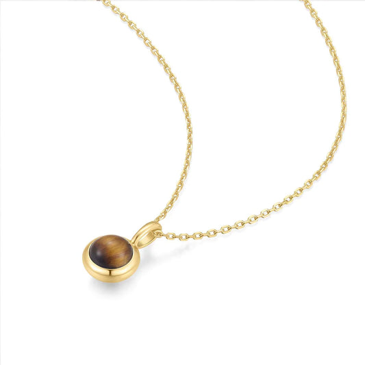 ANIA HAIE GOLD TIGER EYE PENDANT NECKLACE