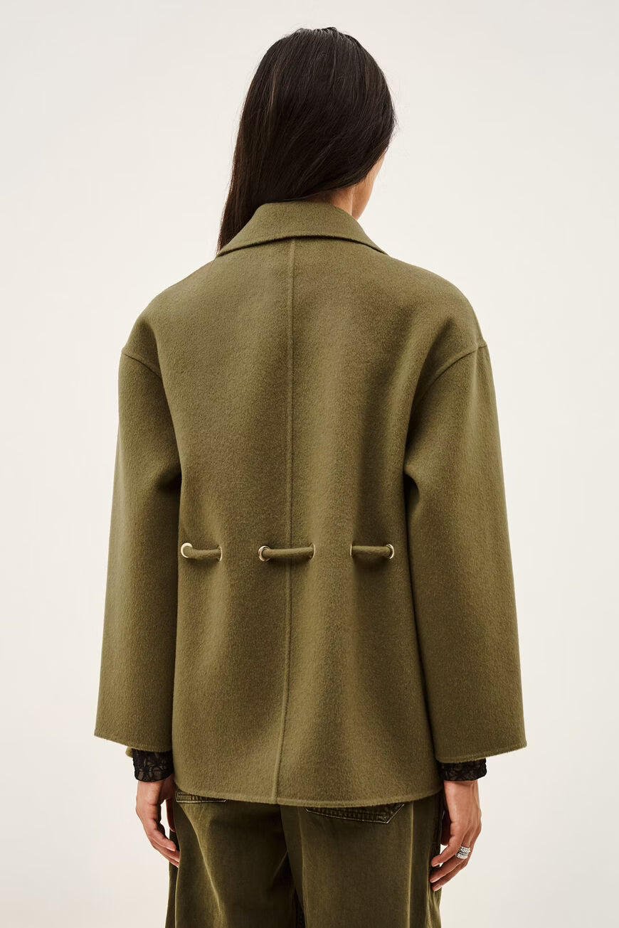BA&SH COAT KAM GREEN