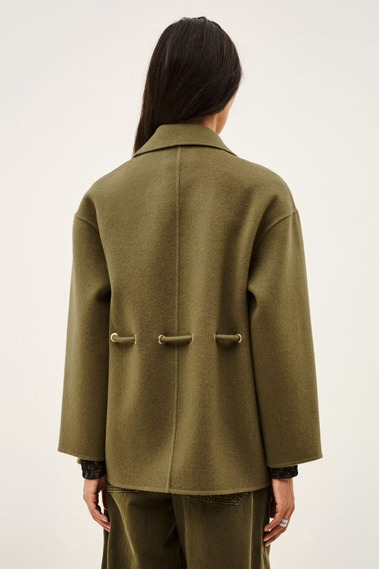 BA&SH COAT KAM GREEN