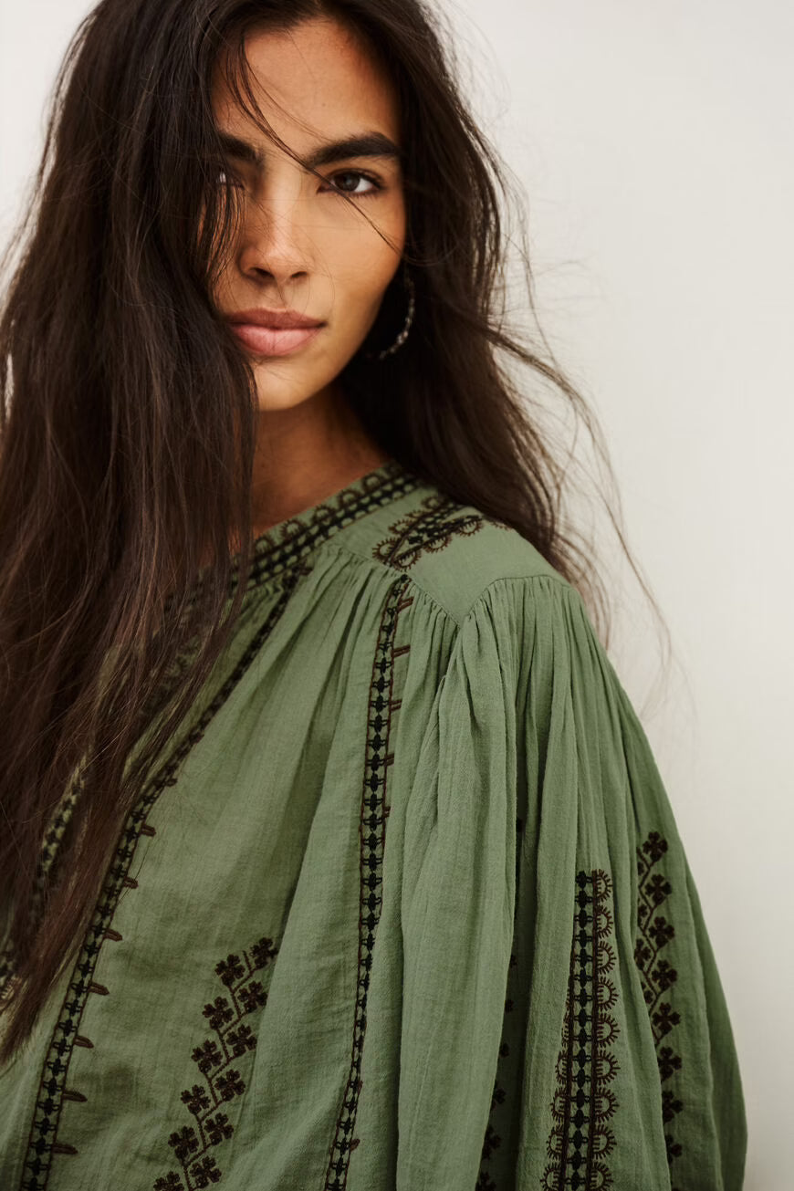 BA&SH EMBROIDERED SHIRT