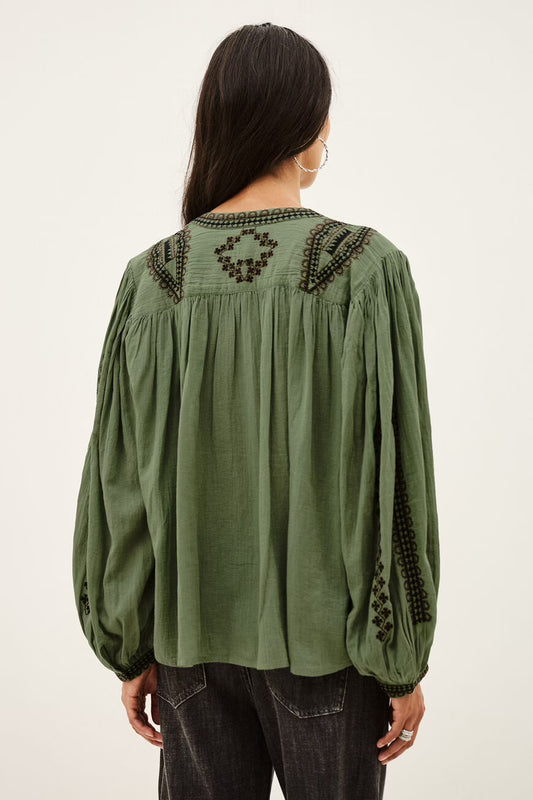 BA&SH EMBROIDERED SHIRT