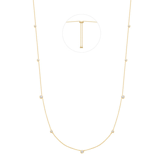 Ania Haie Gold Bezel Cubic Zirconia Station Necklace image 1