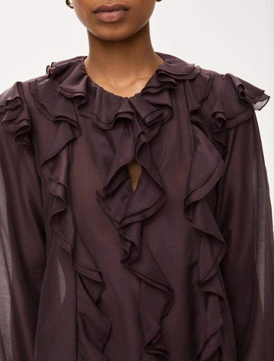 iBLUES SILK-BLEND BLOUSE