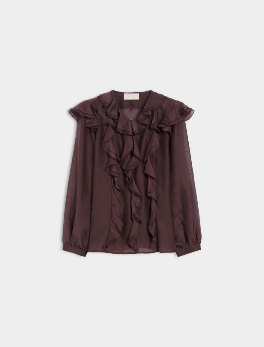 iBLUES SILK-BLEND BLOUSE