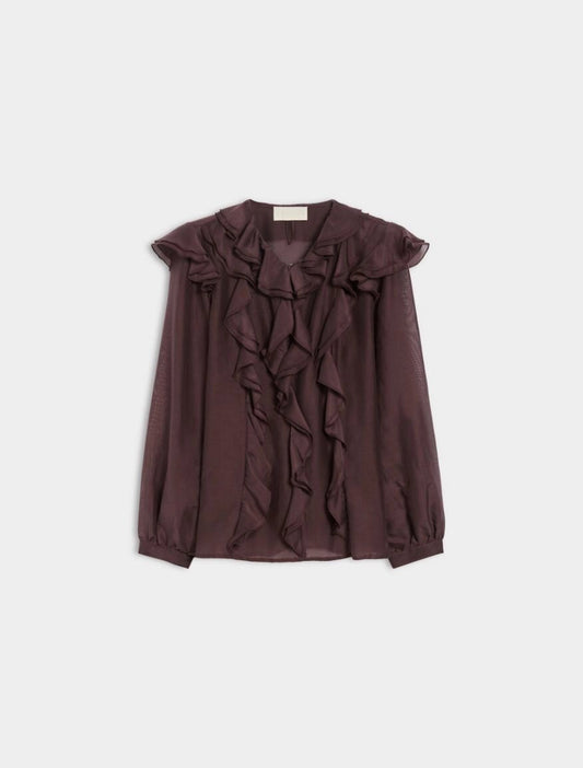 iBLUES SILK-BLEND BLOUSE