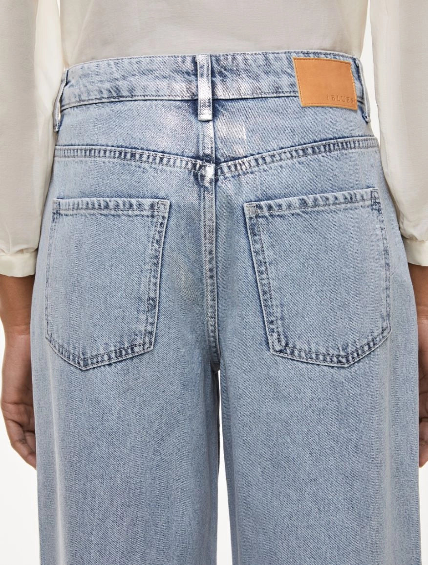 iBLUES WIDE LEG JEANS SILVER