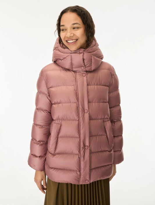 iBlues Cocoon Puffer Jacket Mauve