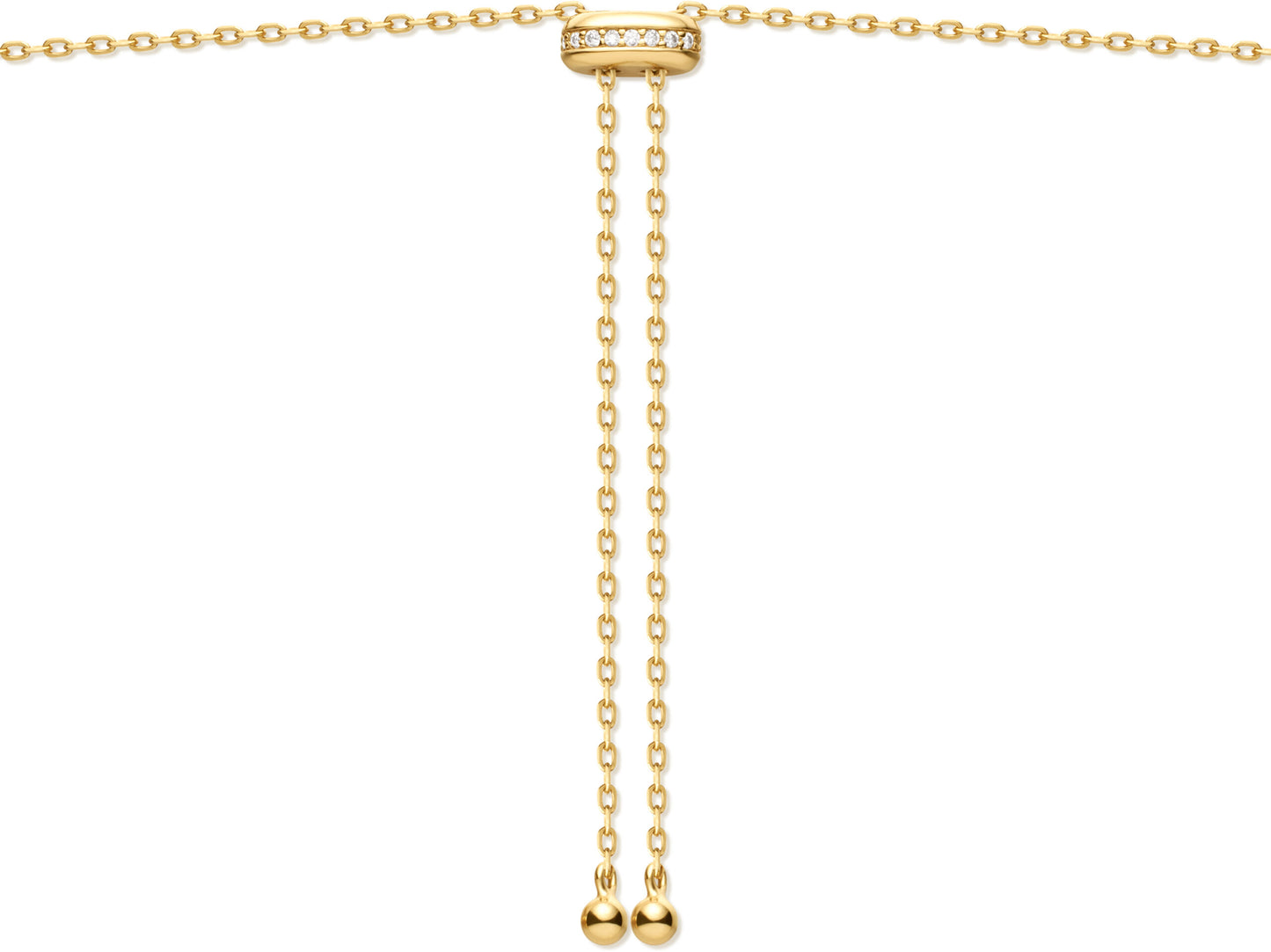 Ania Haie Gold Bezel Cubic Zirconia Station Necklace image 2