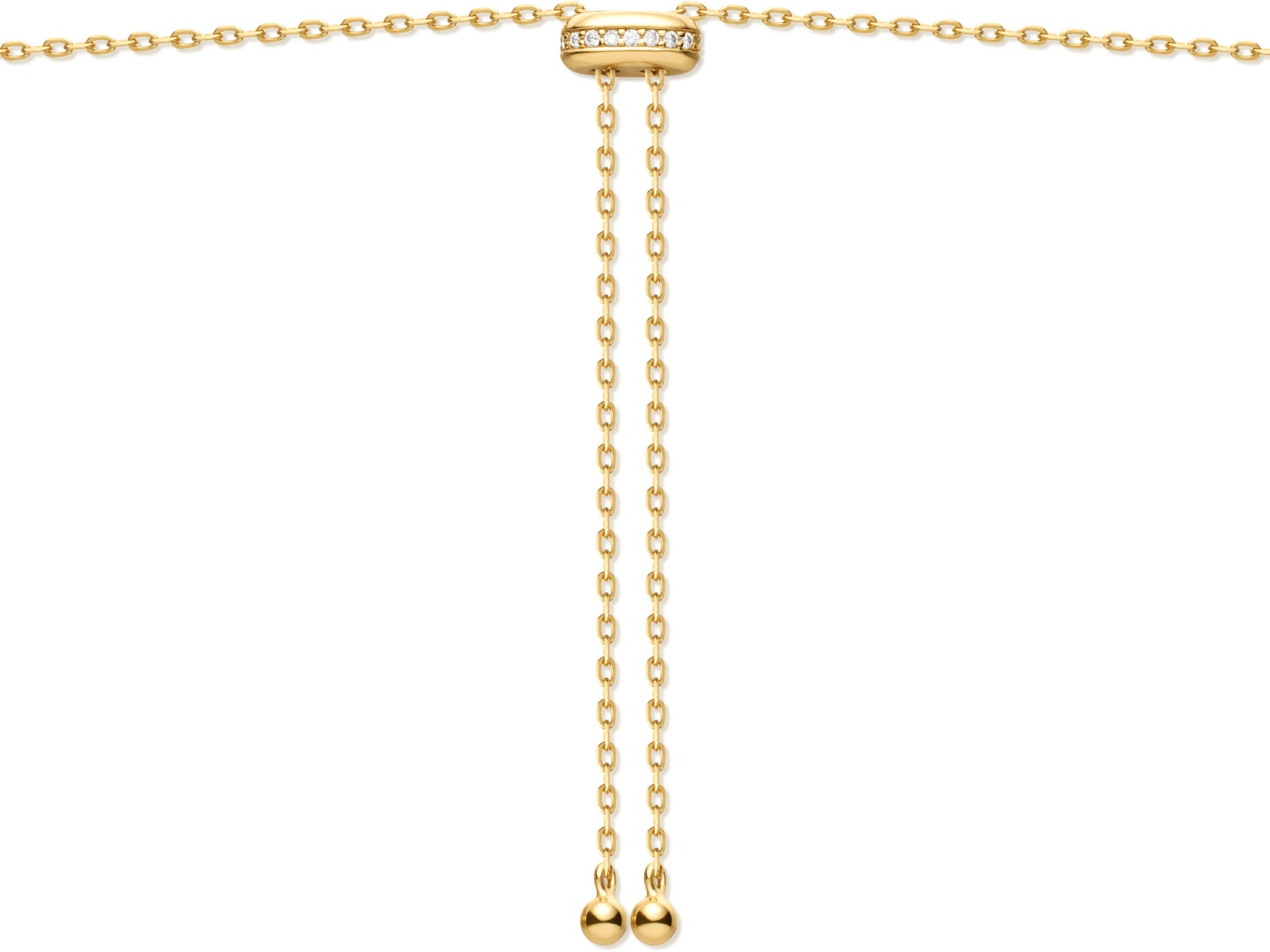 Ania Haie Gold Bezel Cubic Zirconia Station Necklace image 2