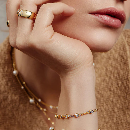 ANIA HAIE ROUND STONE CHAIN BRACELET