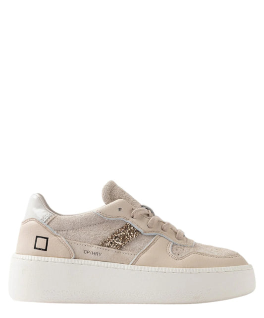 D.A.T.E COURT PLATFORM HAIRY BEIGE
