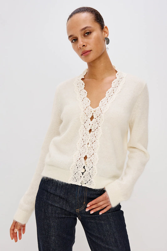 RAILS MER CARDIGAN IVORY