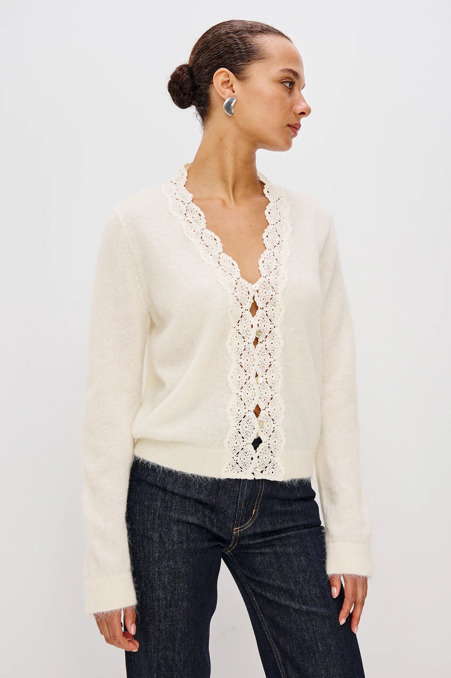 RAILS MER CARDIGAN IVORY