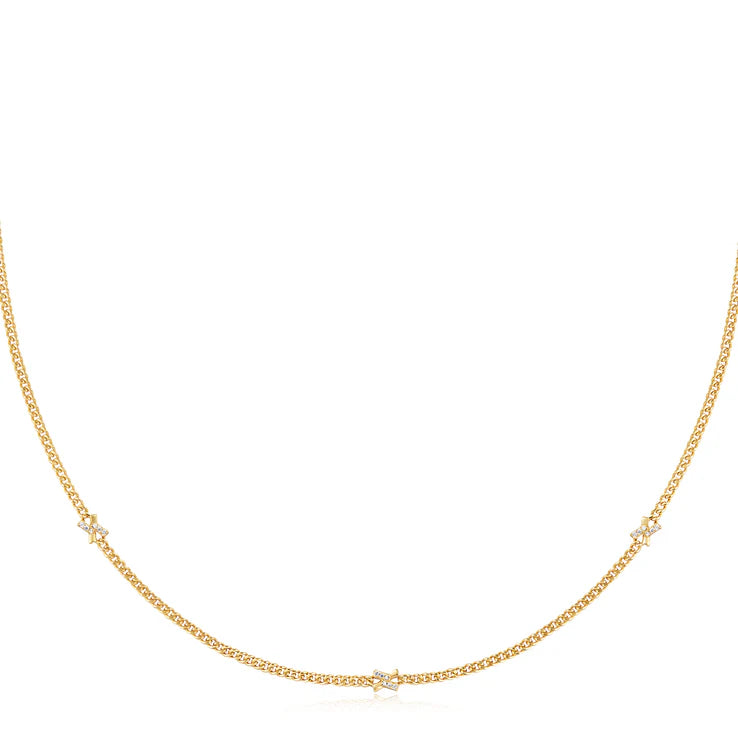 ANIA HAIE GOLD CROSS STATION NECKLACE