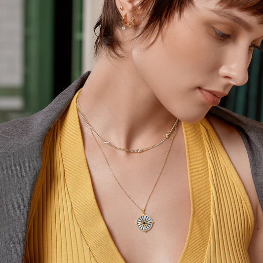 ANIA HAIE GOLD CROSS STATION NECKLACE