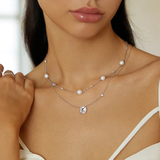 ANIA HAIE SHELL PEARL & STAR NECKLACE