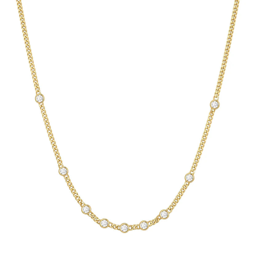 ANIA HAIE GOLD ROUND STONE NECKLACE