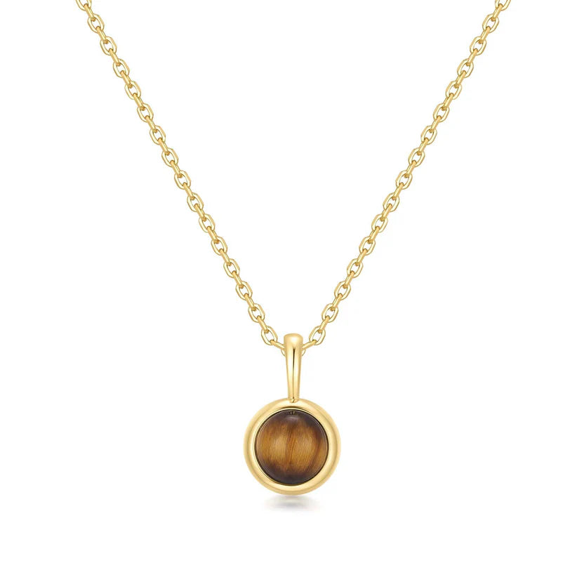 ANIA HAIE GOLD TIGER EYE PENDANT NECKLACE